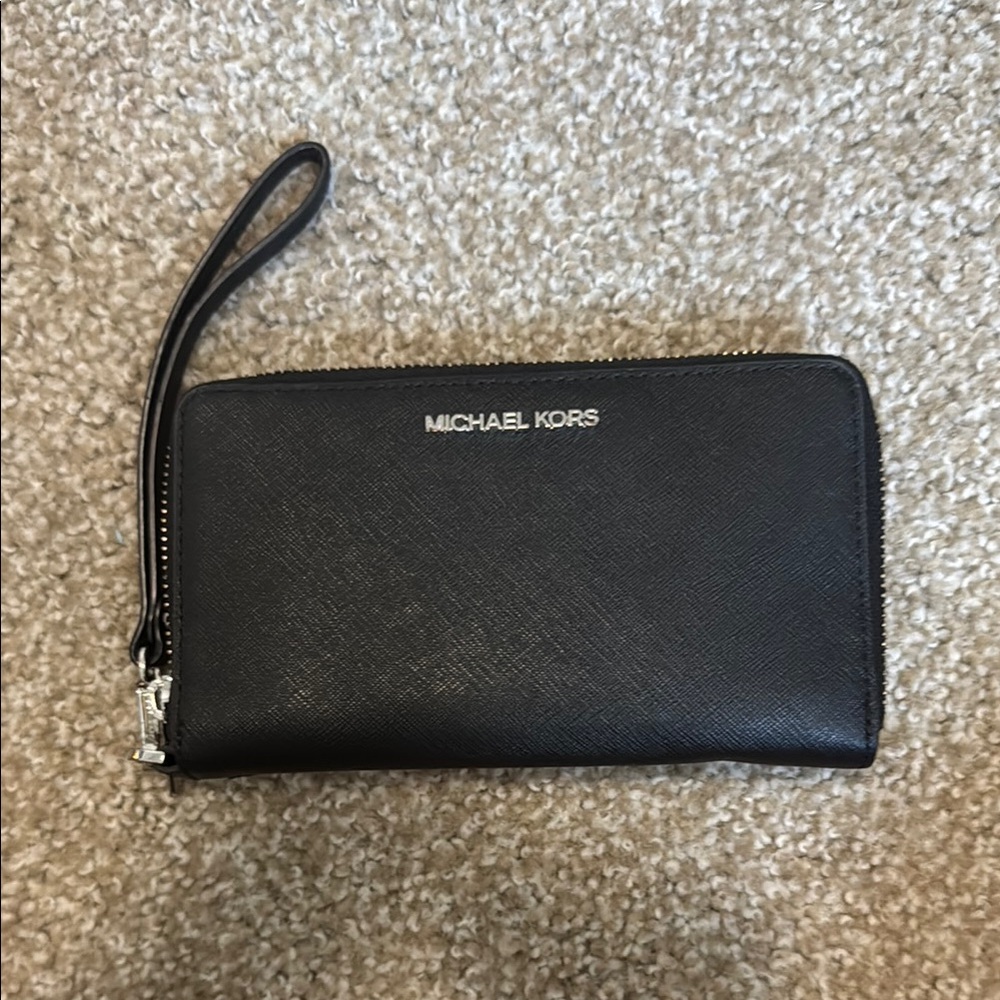 Michael Kors Black Wristlet Wallet